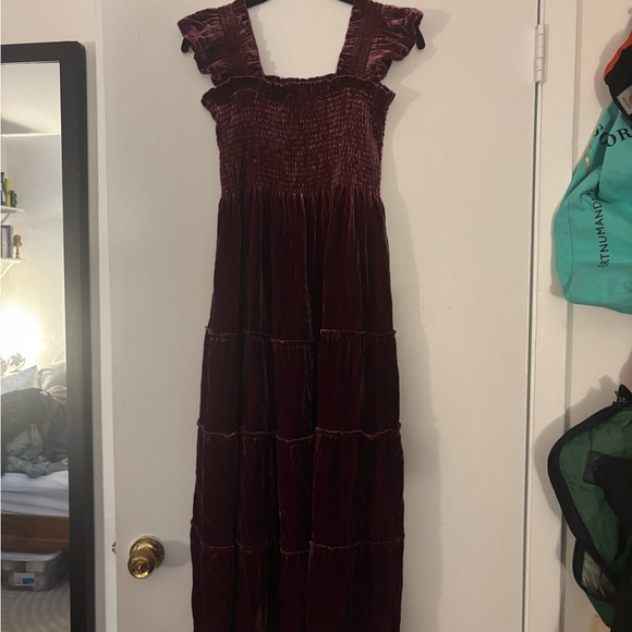 Burgundy Velvet Hill House Nap Dress - Picture 2 of 6